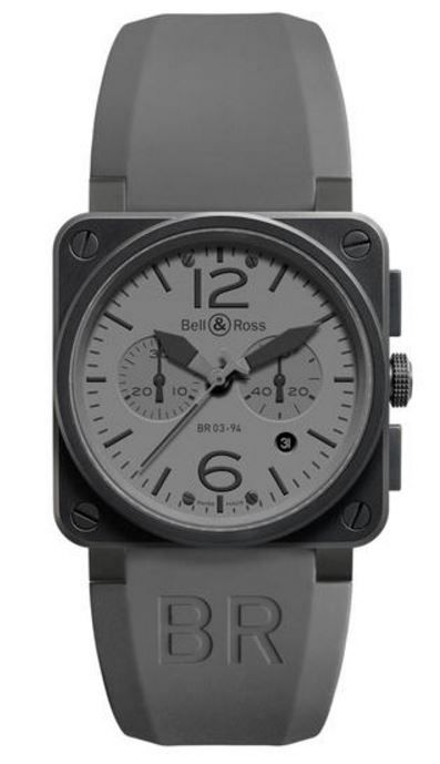 Bell & Ross Watches : BR0394-COMMANDO Grey Automatic Self Winding Men Watch