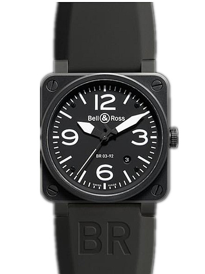 Bell & Ross Watches : BR03-92-BL-CA Automatic Stainless Steel Men Watch