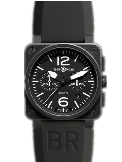 Bell & Ross Watches : BR03-94-BL-CA Automatic Carbon Fibre Men Watch