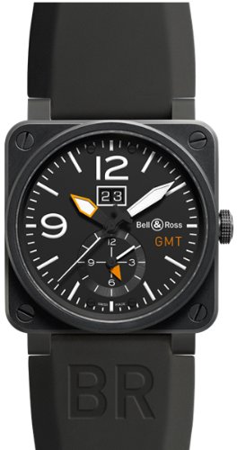 Bell & Ross Watches : BR-03-51-GMT-CARBON Swiss Automatic Dial Color