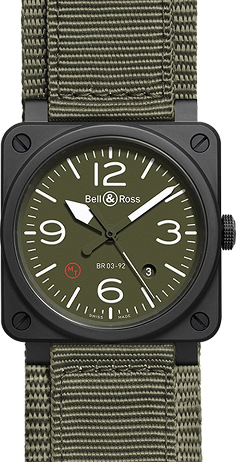 Bell & Ross Watches : BR-03-92-MILITARY-TYPE Swiss Automatic Dial Color
