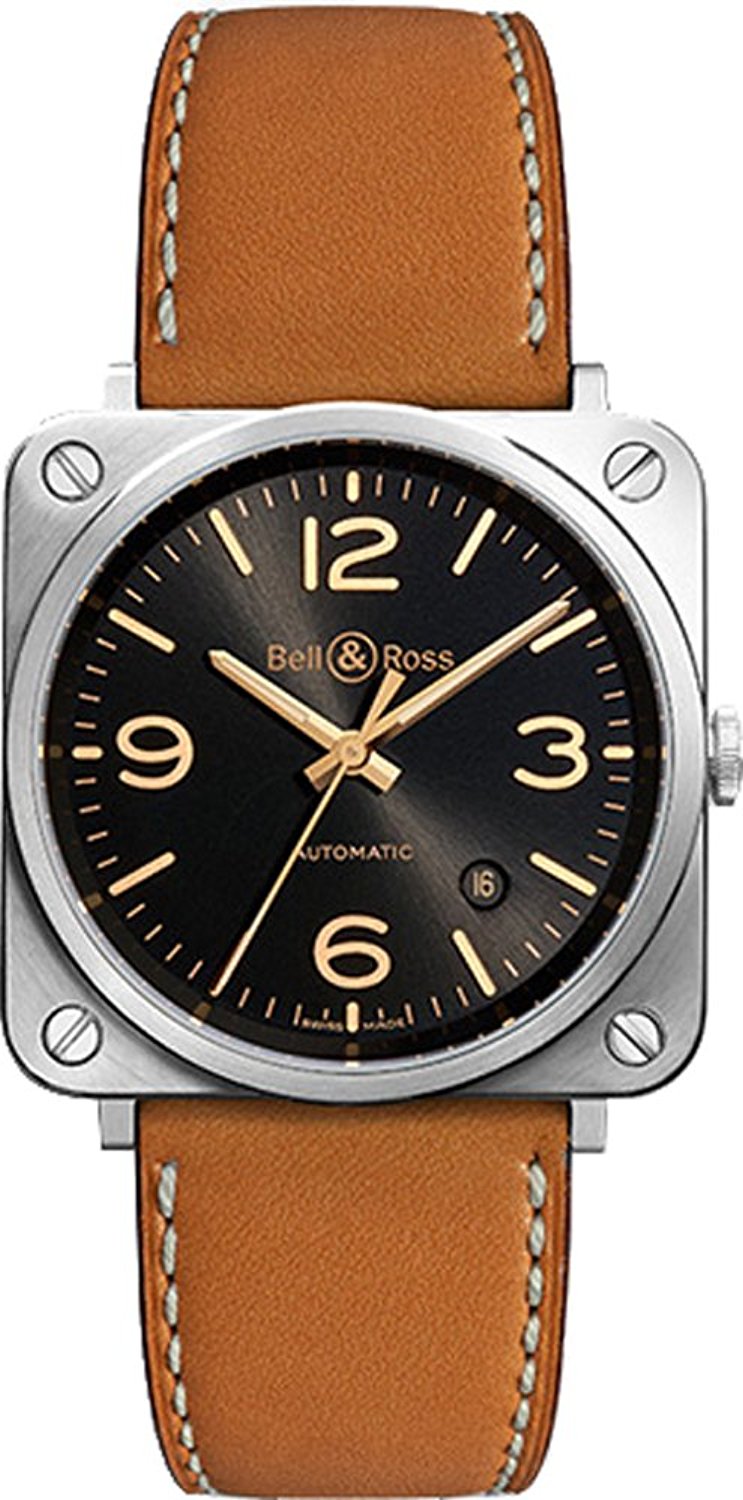 Bell & Ross Watches : BR-S-GOLDEN-HERITAGE Swiss Automatic Dial Color Black Men Watch