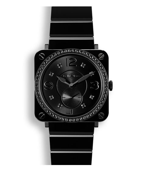 Bell & Ross Watches : BRS-BLC-PH-LGD/SCE Black Battery Operated Quartz Men Watch