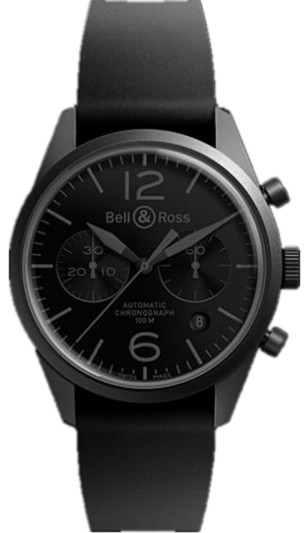 Bell & Ross Watches : BRV-126-PHANTOM_RUB Mechanical Hand-wind Chronograph Men Watch