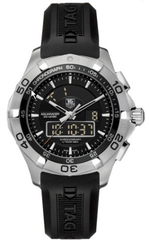 TAG Heuer Watches : CAF1010.FT8011 Quartz Chronotimer Black Rubber Men Watch