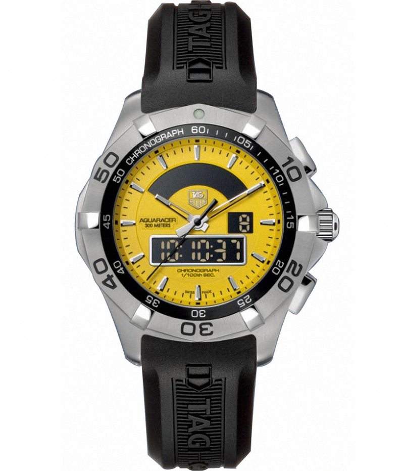 TAG Heuer Watches : CAF1011.FT8011 Quartz Chronotimer Black Rubber Men Watch