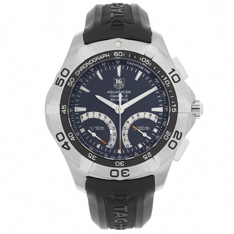 TAG Heuer Watches : CAF7010.FT8011 Quartz Calibre S Chronograph Black Rubber Men Watch