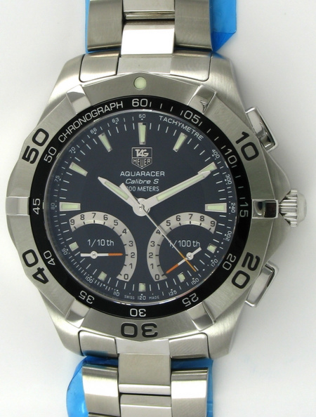 TAG Heuer Watches : CAF7012.BA0815 Quartz Calibre S Blue Dial Chronograph Stainless Steel Men Watch