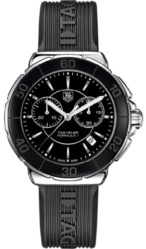 TAG Heuer Watches : CAH1210.FT6024 Black Dial Rubber Band Women Watch