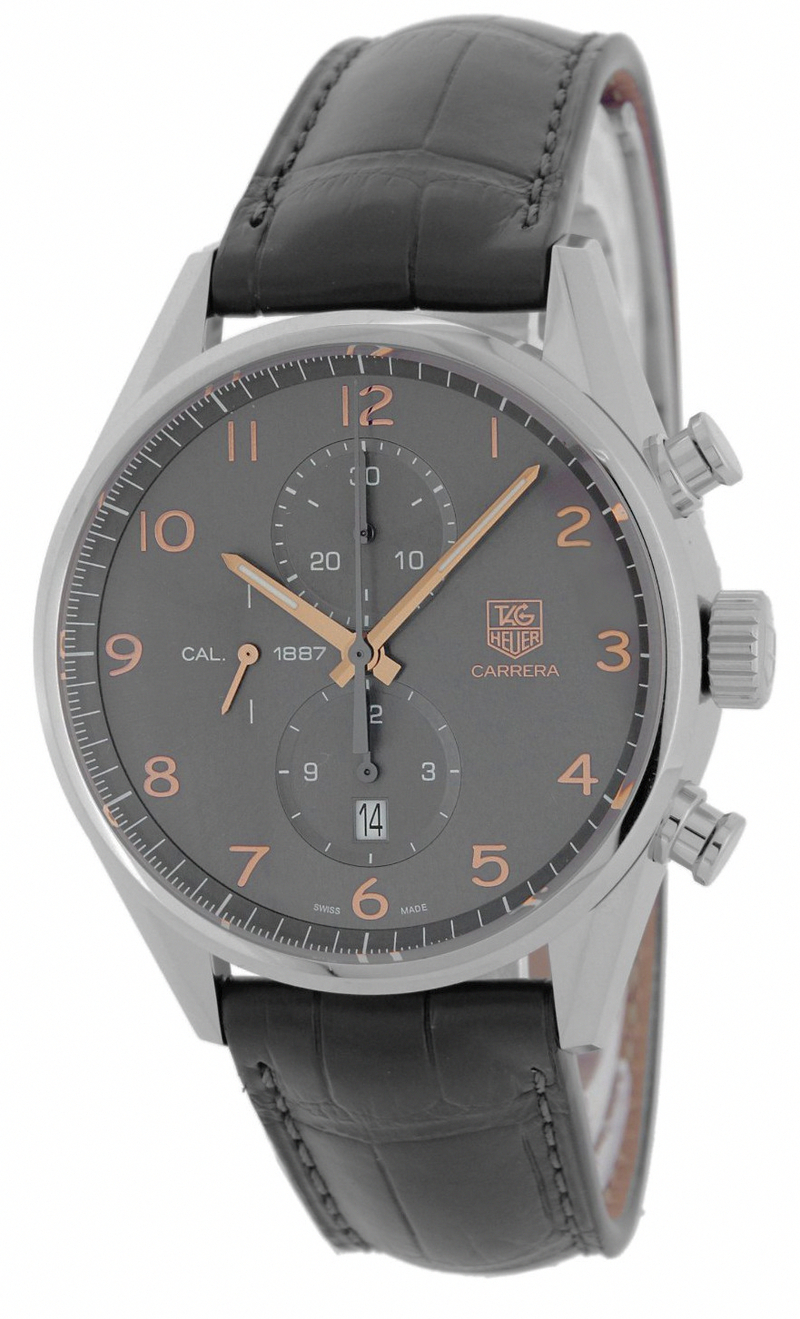 TAG Heuer Watches : CAR2013.FC6313 Automatic Stainless Steel Anthracite Dial Anthracite Alligator Leather Band Men Watch