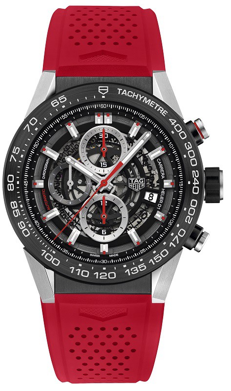 TAG Heuer Watches : CAR2A1Z.FT6050 Automatic Chronograph Date Red Rubber Men Watch
