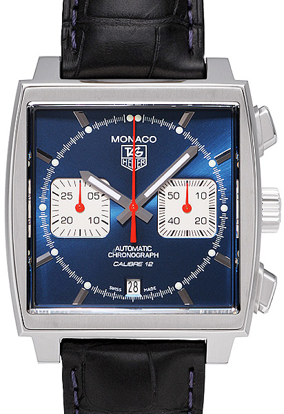 TAG Heuer Watches : CAW2111.FC6183 Calibre 12 Automatic Chronograph Date Black Leather Men Watch
