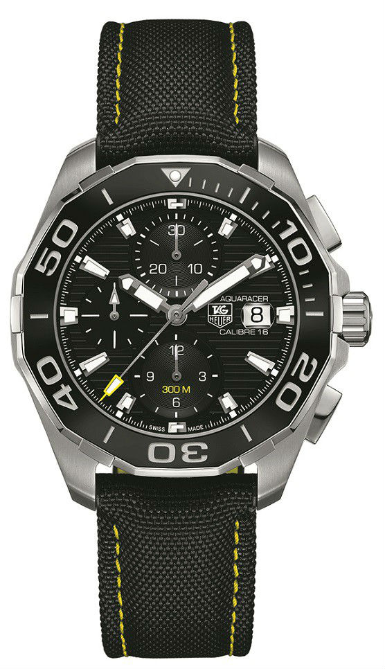 TAG Heuer Watches : CAY211A.FC6361 Automatic Calibre 16 Chronograph Date Black Fabric Men Watch
