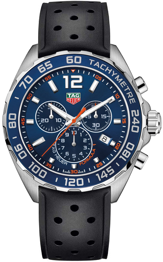 TAG Heuer Watches : CAZ1014.FT8024 Quartz Chronograph Date Black Rubber Men Watch