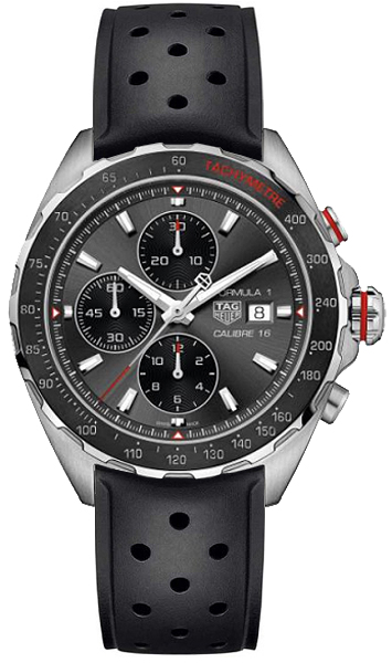 TAG Heuer Watches : CAZ2012.FT8024 Automatic Calibre 16 Chronograph Date Black Rubber Men Watch