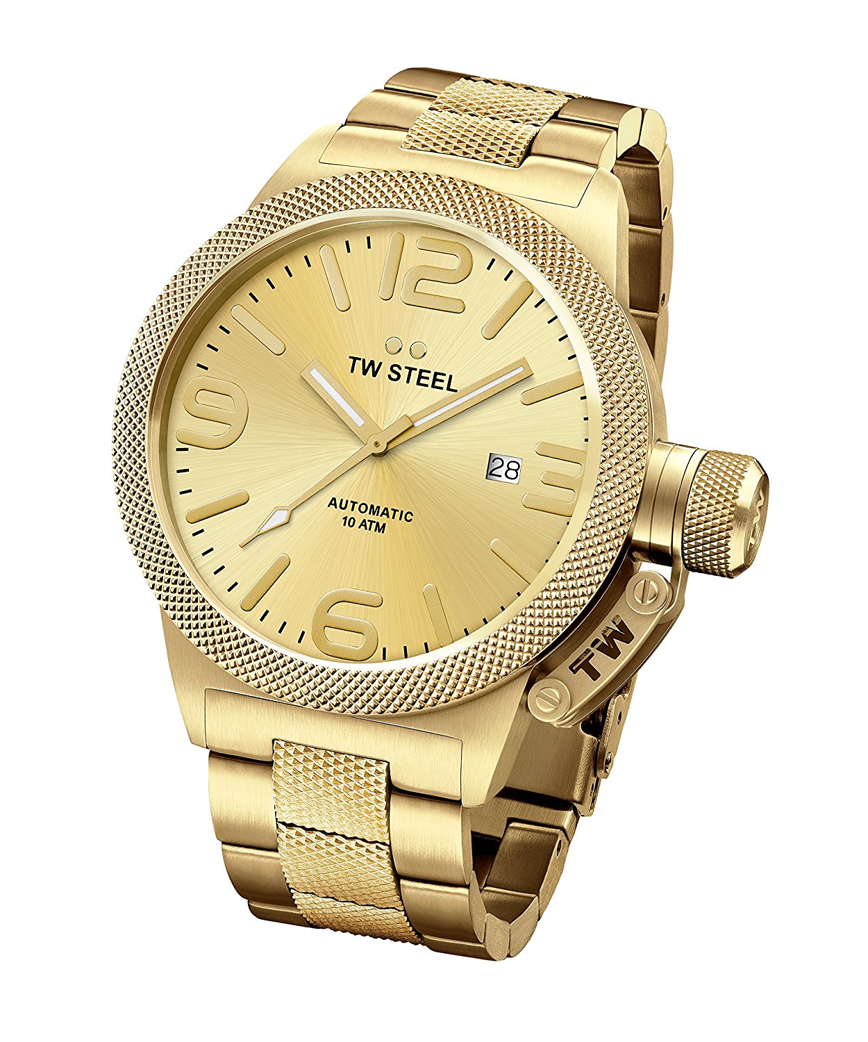 TW Steel Watches : CB106 Gold Dial Gold-plated Stainless Steel Band Men Watch