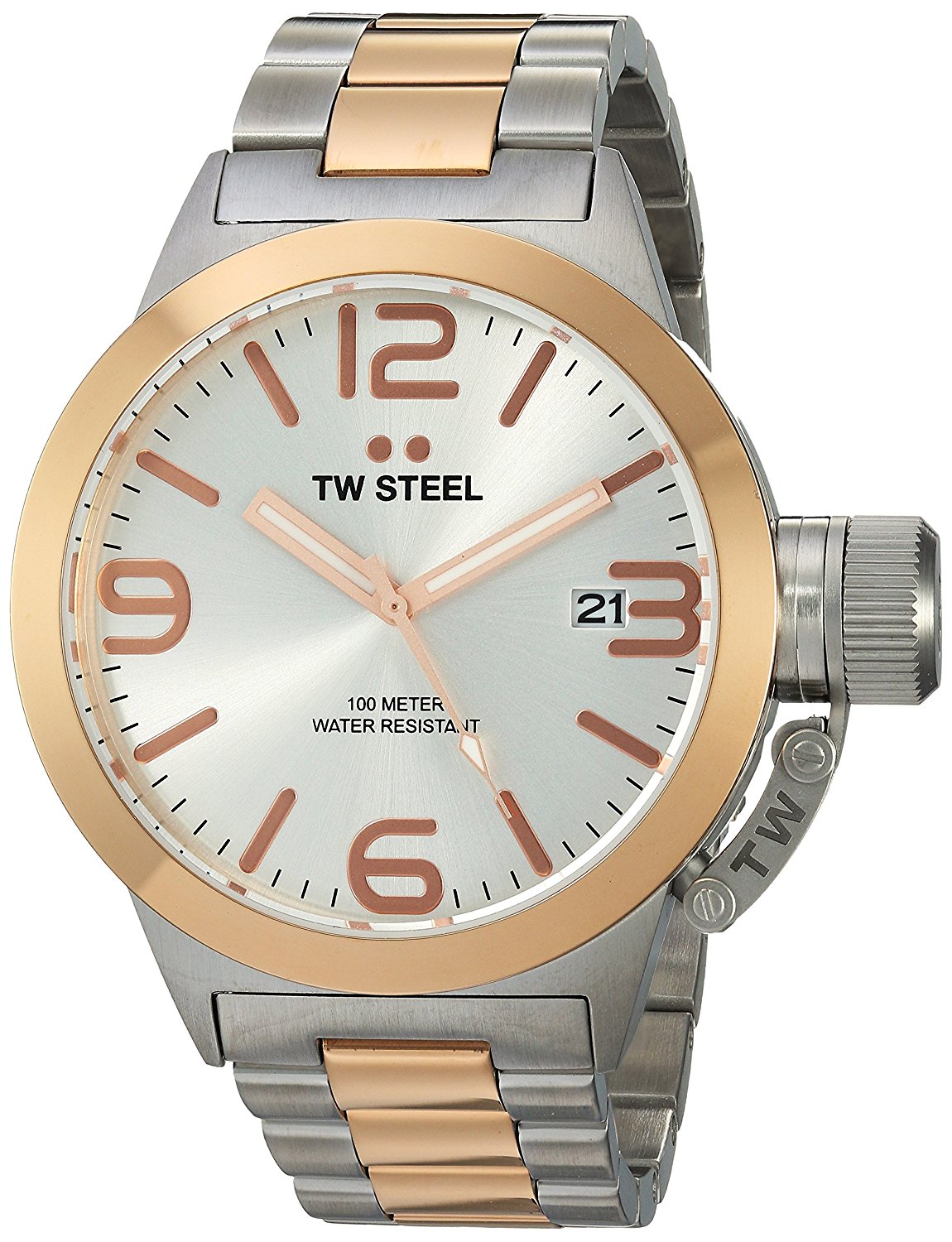 TW Steel Watches : CB121 Silver Dial Stainless Steel Band Men Watch