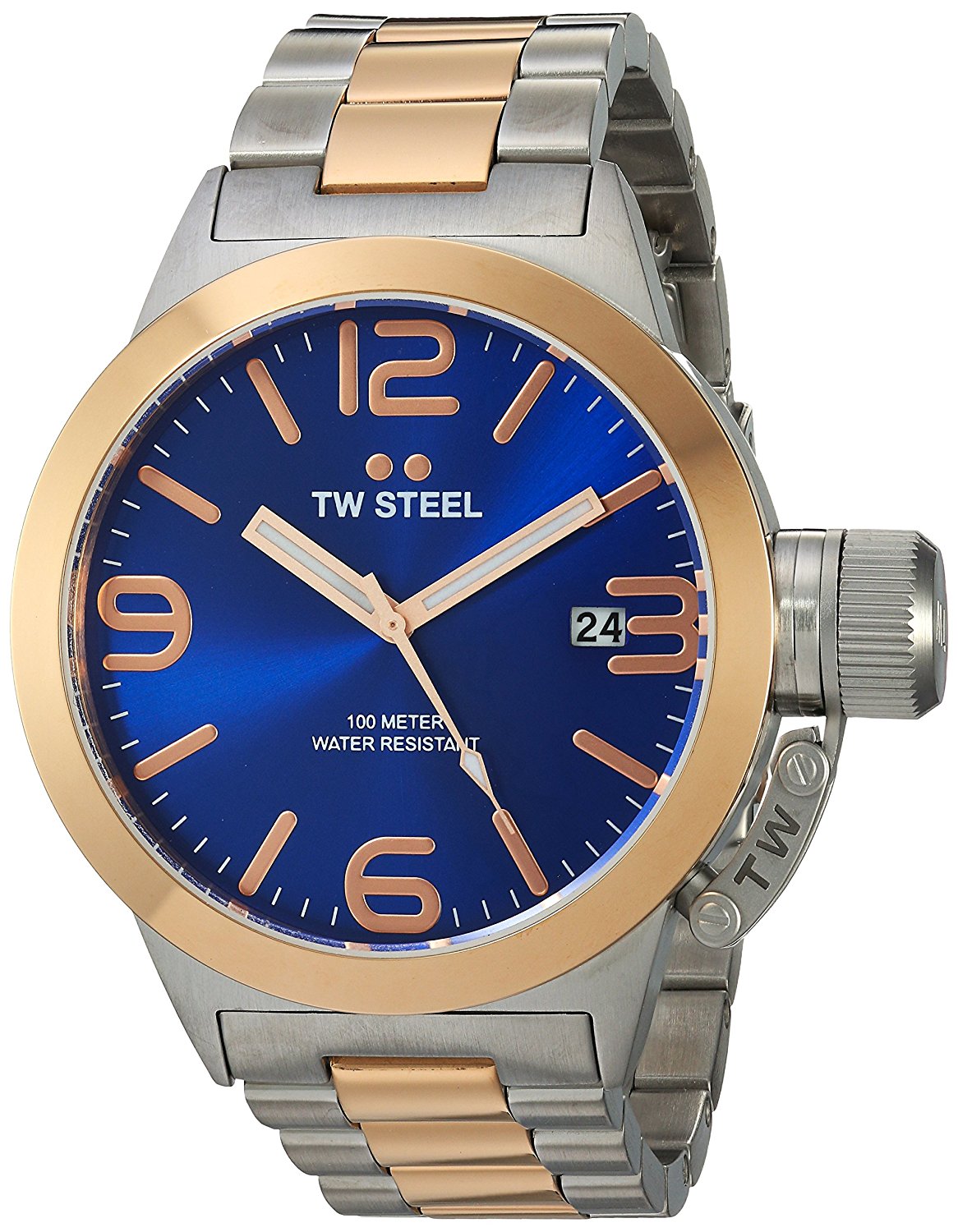 TW Steel Watches : CB141 Blue Dial Stainless Steel Band Men Watch
