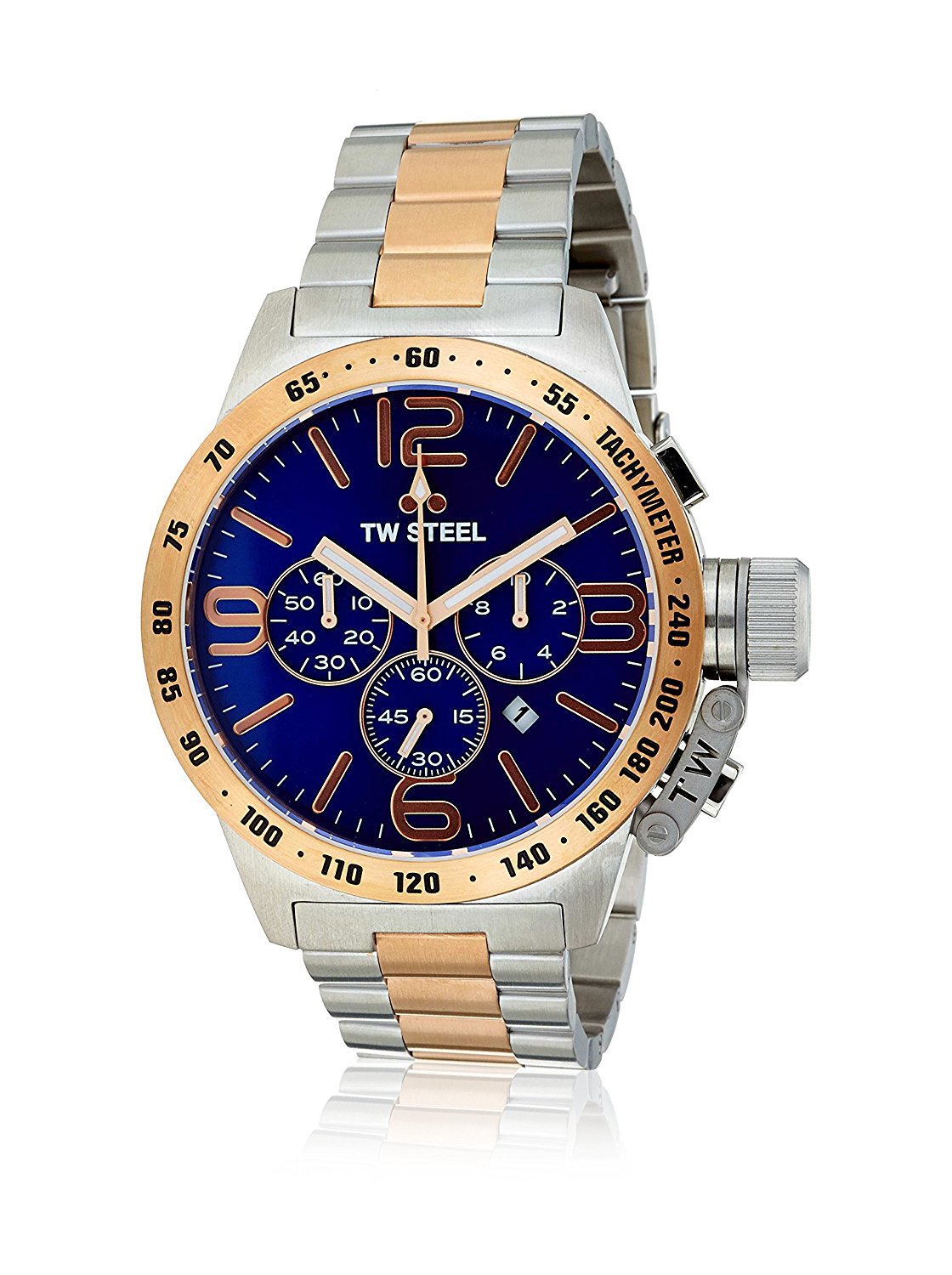 TW Steel Watches : CB144 Quartz Chronograph Date Two Tone Stainless Steel Men Watch