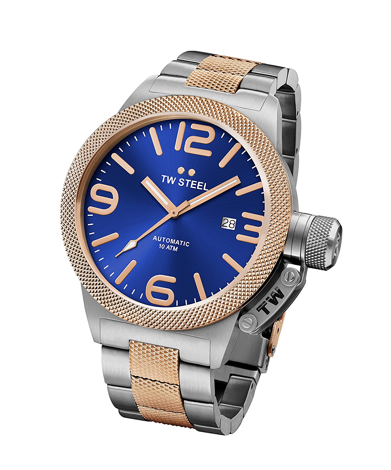 TW Steel Watches : CB145 Blue Dial Stainless Steel Band Men Watch