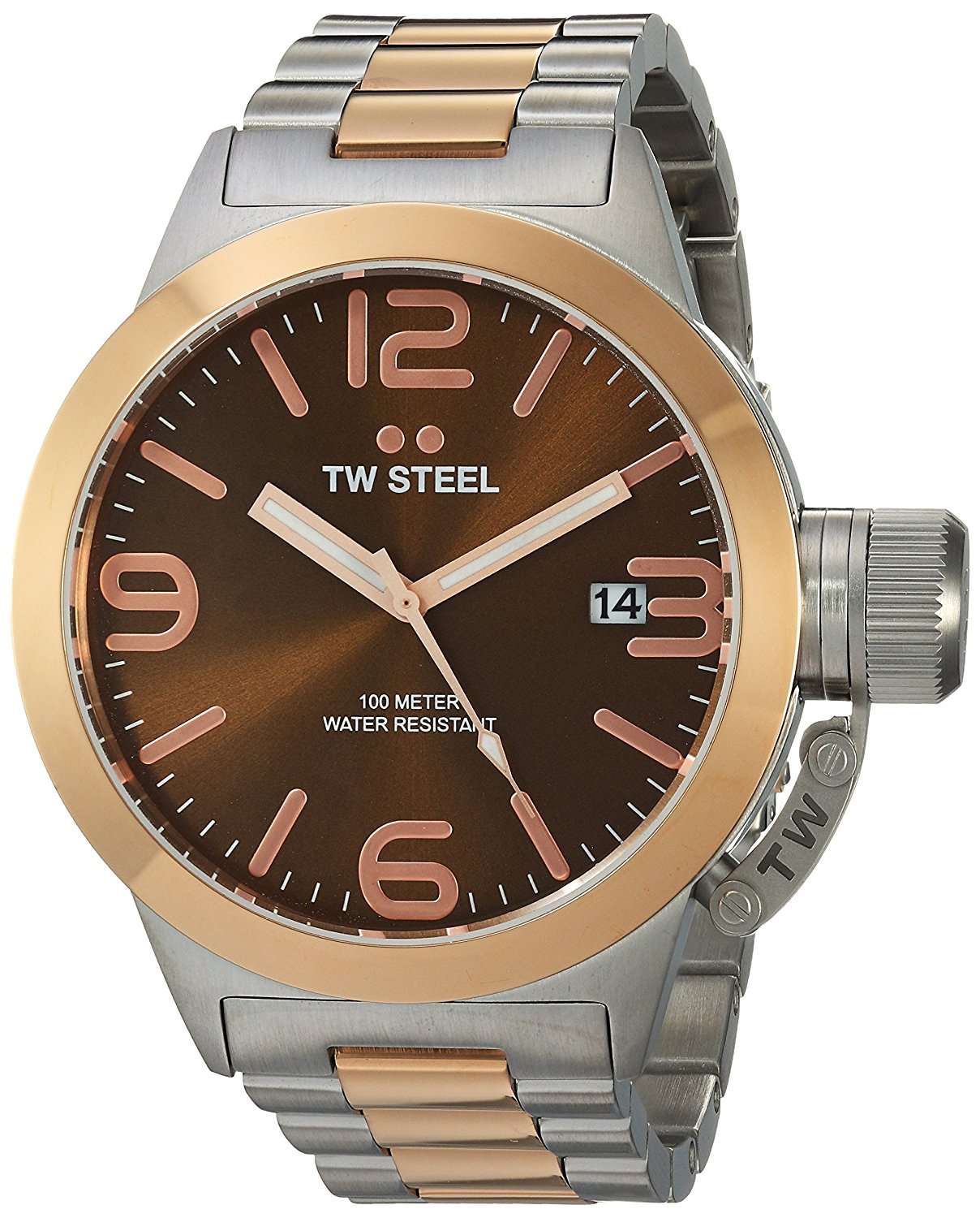TW Steel Watches : CB151 Brown Dial Stainless Steel Band Men Watch