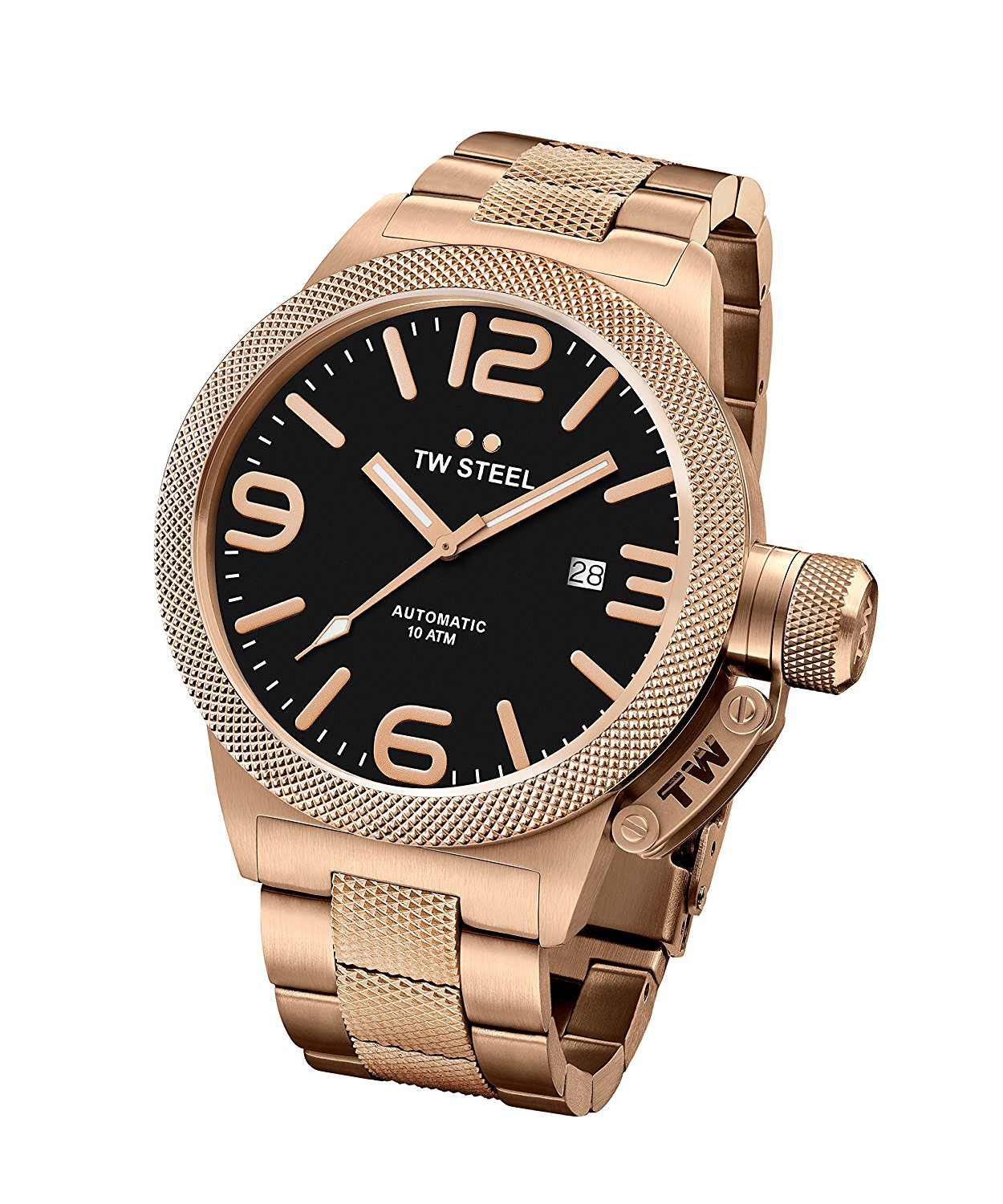 TW Steel Watches : CB175 Black Dial Gold Tone Band Men Watch