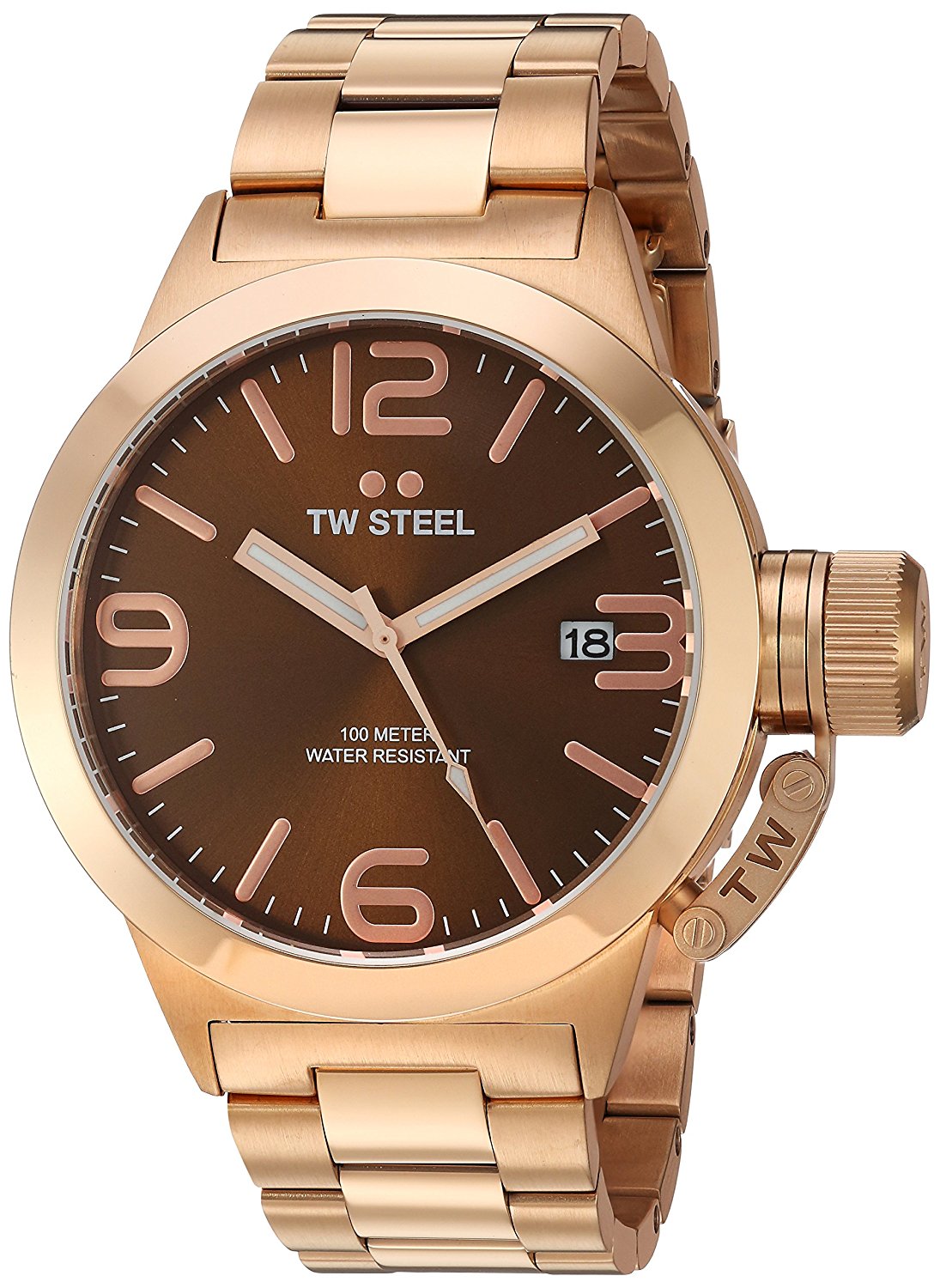 TW Steel Watches : CB191 Brown Dial Stainless Steel Band Men Watch