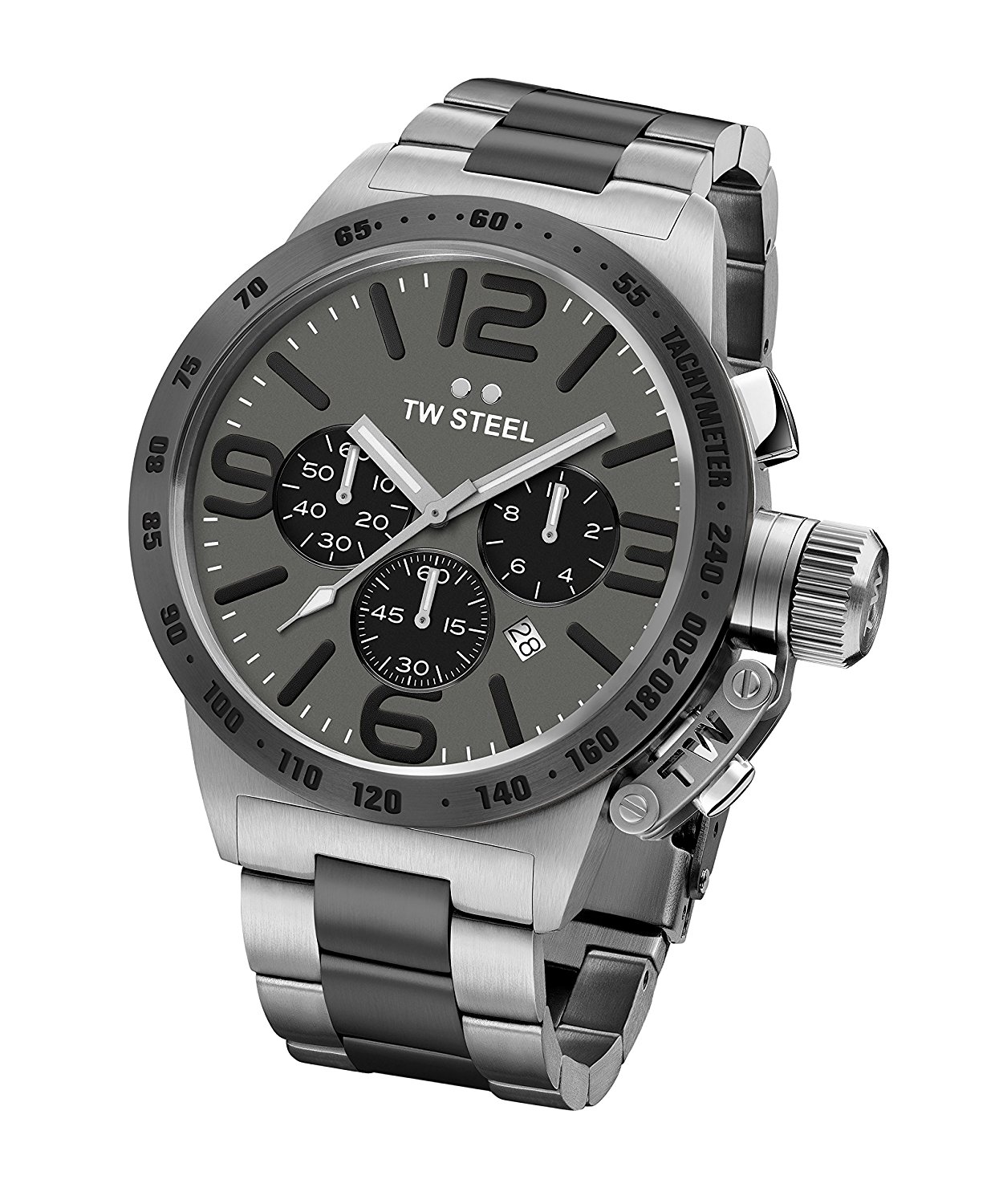 TW Steel Watches : CB204 Grey Dial Stainless Steel Band Men Watch