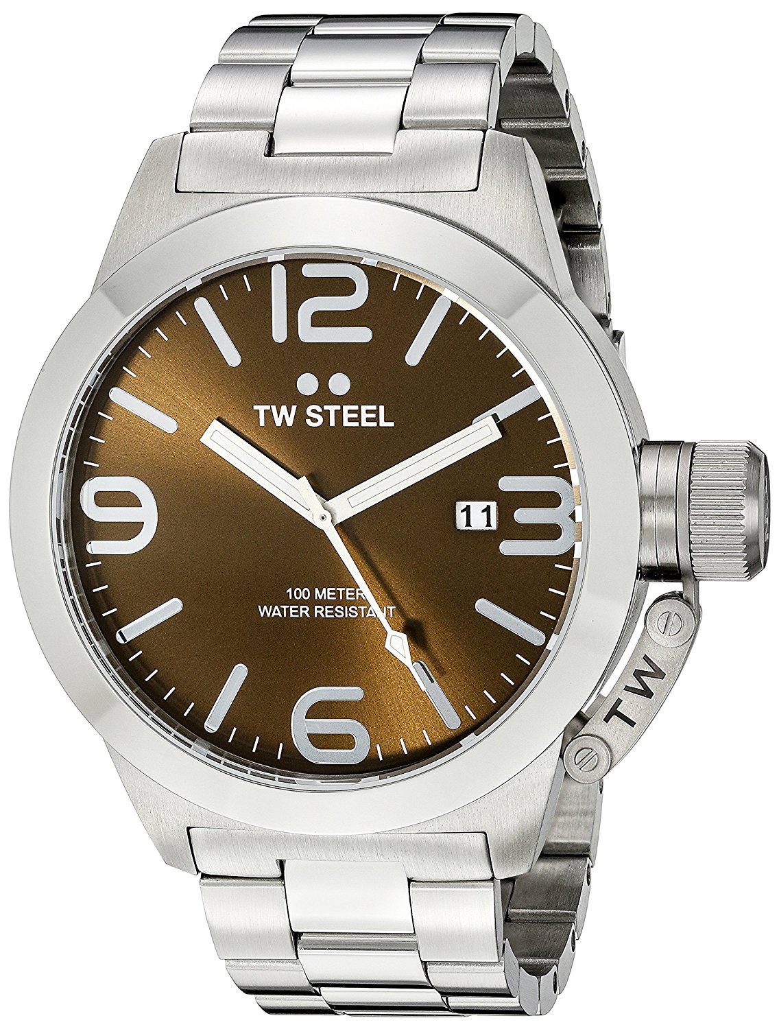 TW Steel Watches : CB21 Brown Dial Stainless Steel Women Watch