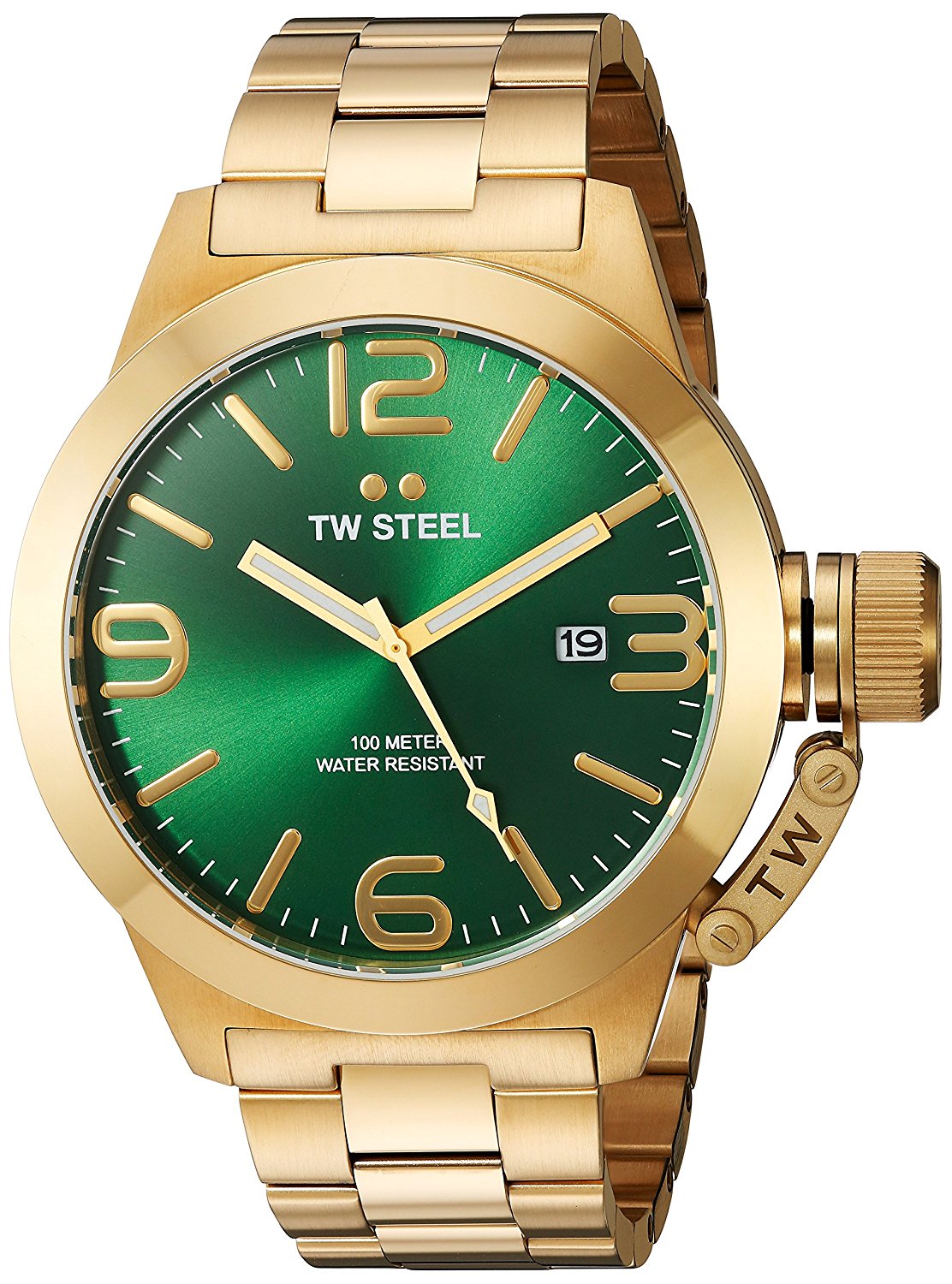 TW Steel Watches : CB222 Green Dial Stainless Steel Band Men Watch
