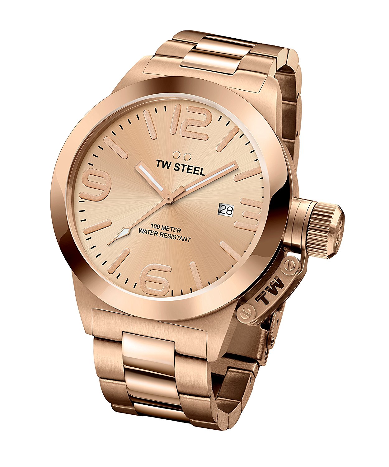 TW Steel Watches : CB232 Rose Dial Stainless Steel Band Men Watch