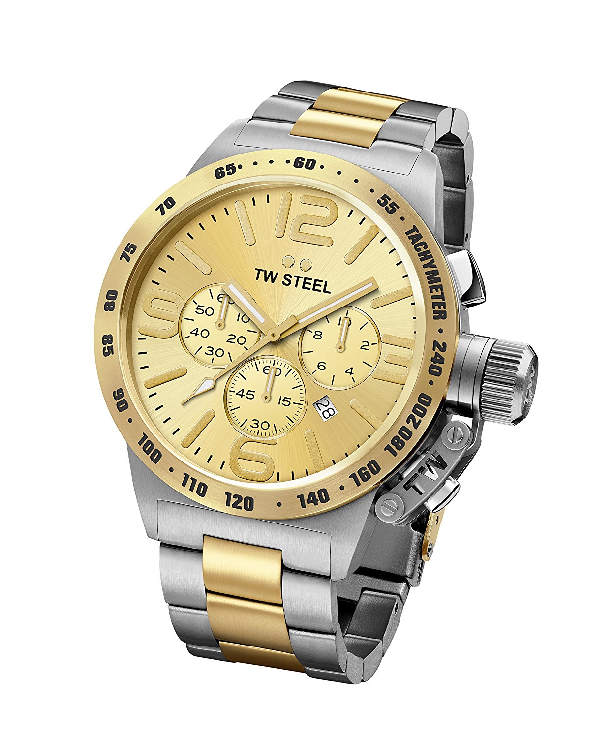 TW Steel Watches : CB53 Gold Dial Stainless Steel Women Watch