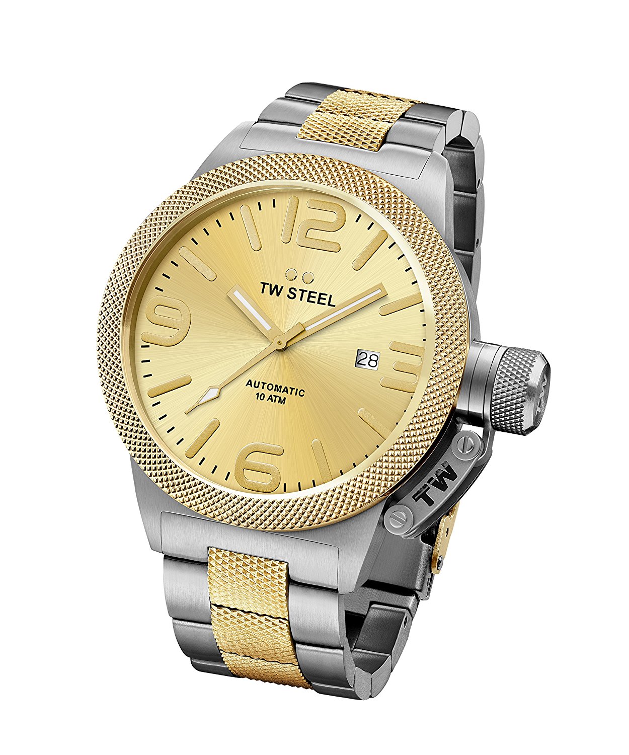 TW Steel Watches : CB55 Gold Dial Stainless Steel Men Watch