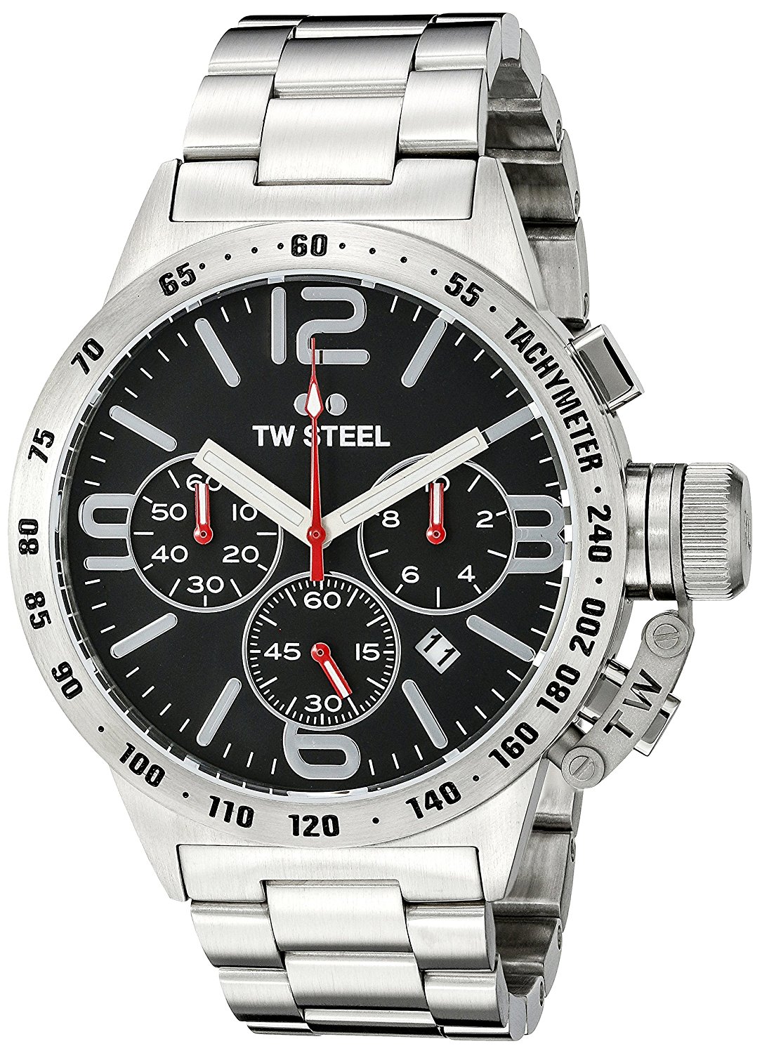 TW Steel Watches : CB7 Black Dial Stainless Steel Women Watch