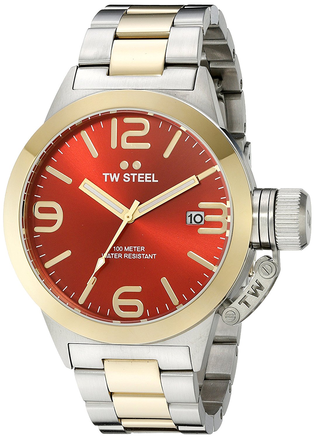 TW Steel Watches : CB71 Red Dial Stainless Steel Band Men Watch