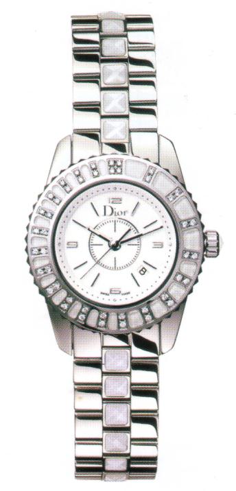 Christian Dior Watches : CD113112M001 Quartz Stainless Steel - Polished White Dial Stainless Steel Band Women Watch