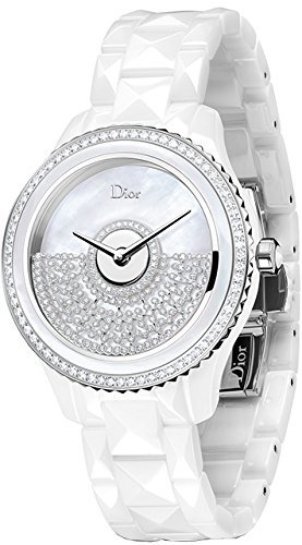Christian Dior Watches : CD124BE4C001 Oscillating Weight In White Gold Set With Diamonds Dial Stainless Steel Set With Set With Diamonds Band Women Watch