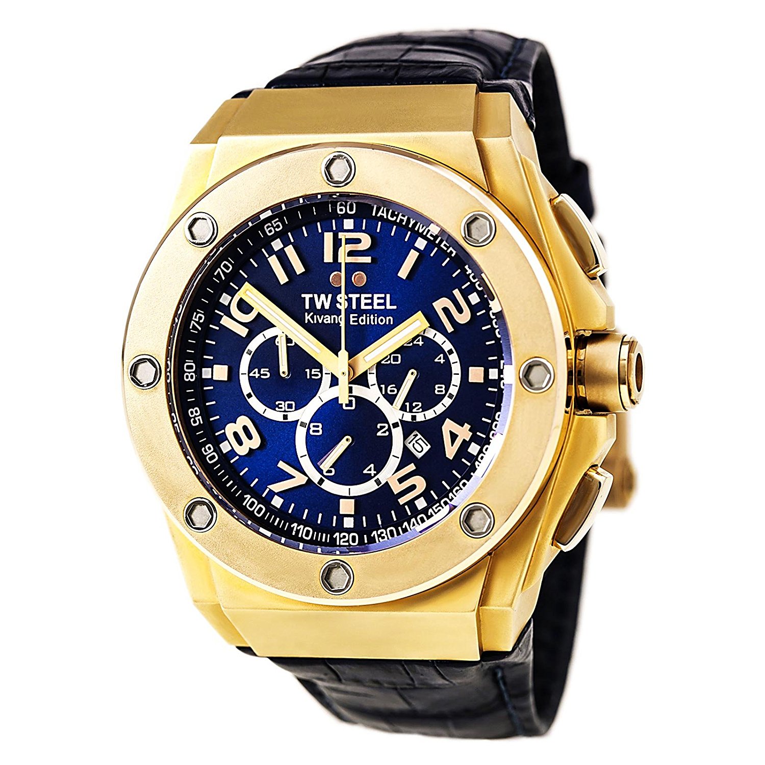 TW Steel Watches : CE4004 Blue Dial Fixed Rose Gold-plated Band Men Watch