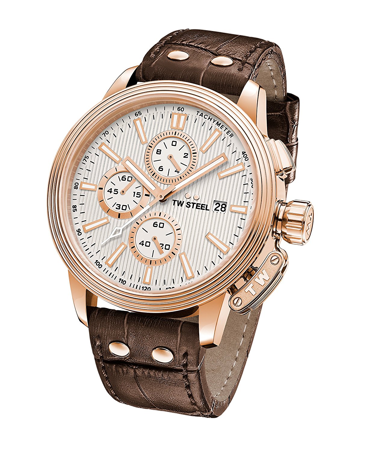 TW Steel Watches : CE7014 Off-White Dial Stainless Steel Plated Men Watch
