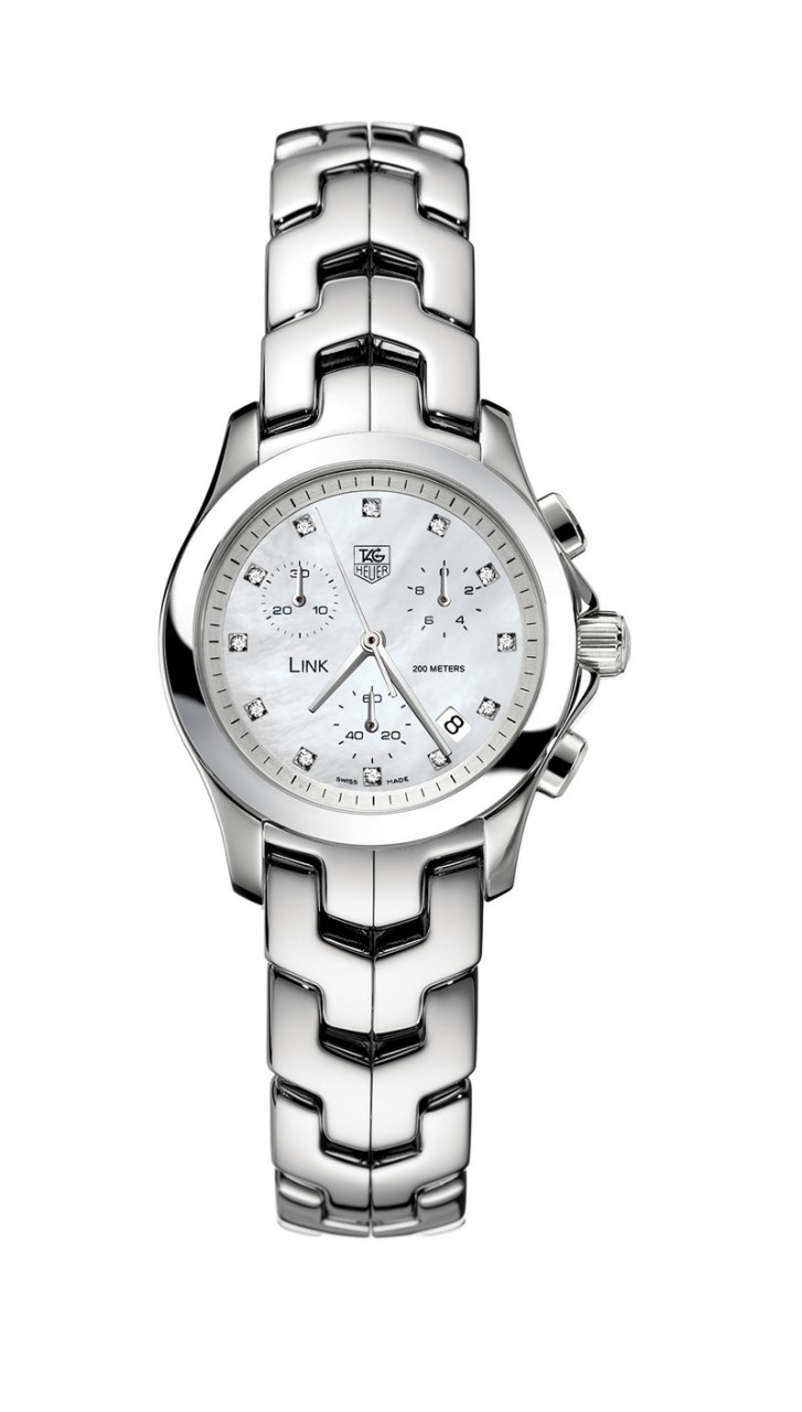 TAG Heuer Watches : CJF1312.BA0580 Quartz Mother of Pearl Diamond Dial Stainless Steel Women Watch