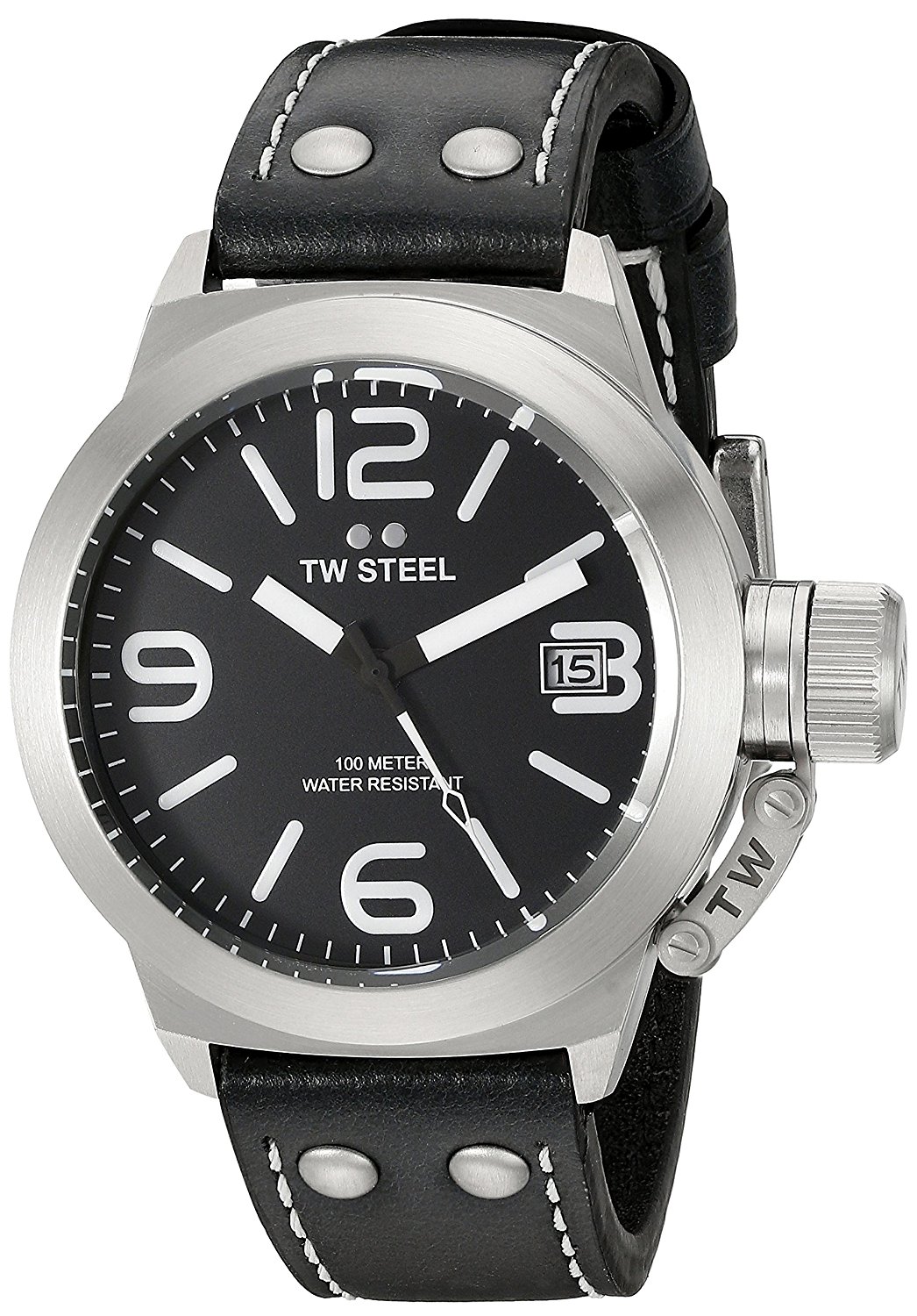 TW Steel Watches : CS1 Black Dial Stainless Steel Band Men Watch