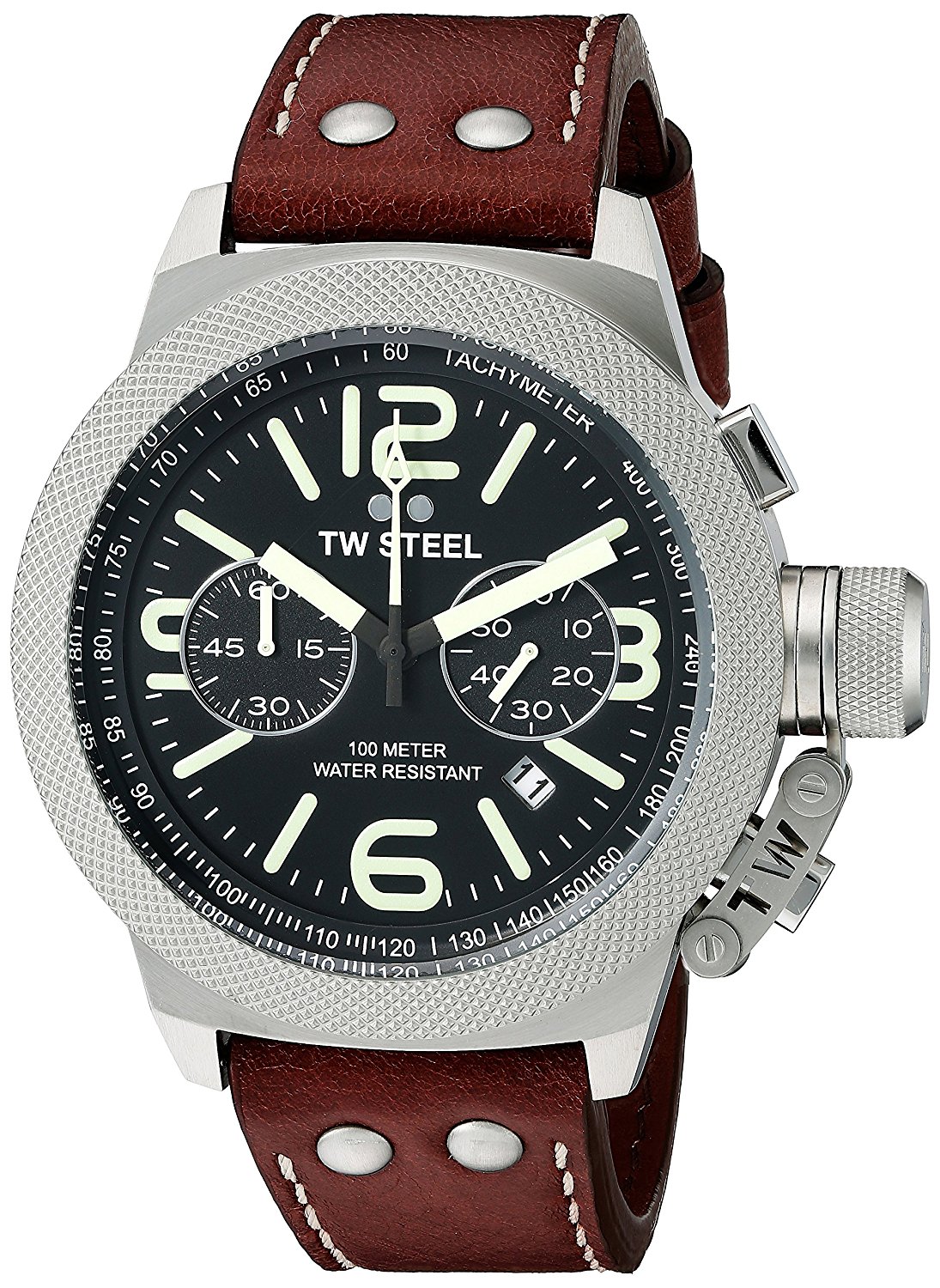 TW Steel Watches : CS24 Black Dial Leather Women Watch