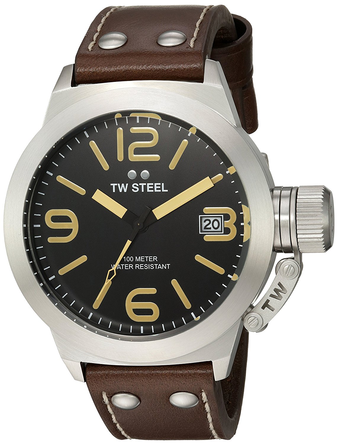 TW Steel Watches : CS31 Black Dial Leather Women Watch