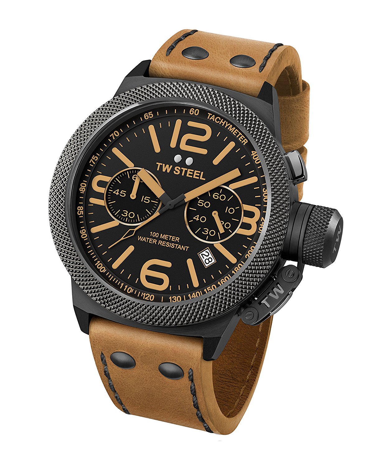 TW Steel Watches : CS43 Black Dial Leather Band Men Watch