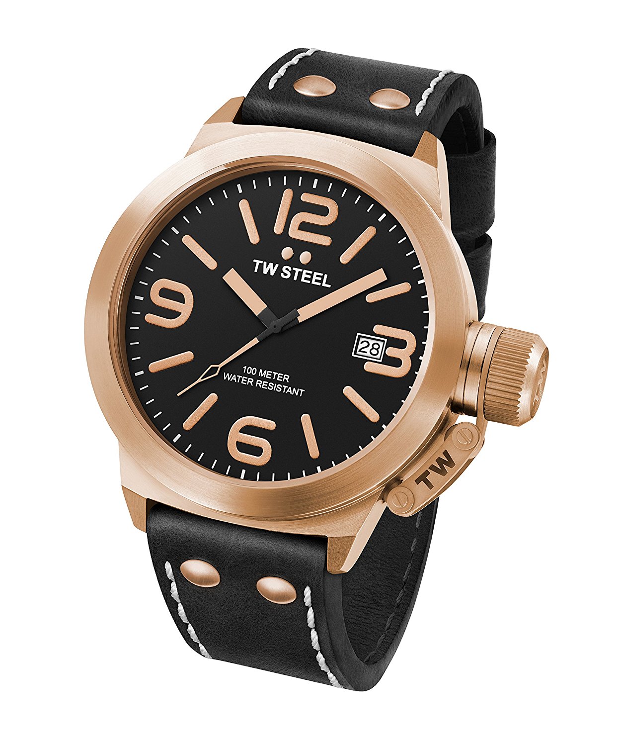 TW Steel Watches : CS72 Black Dial Gold Tone Band Men Watch