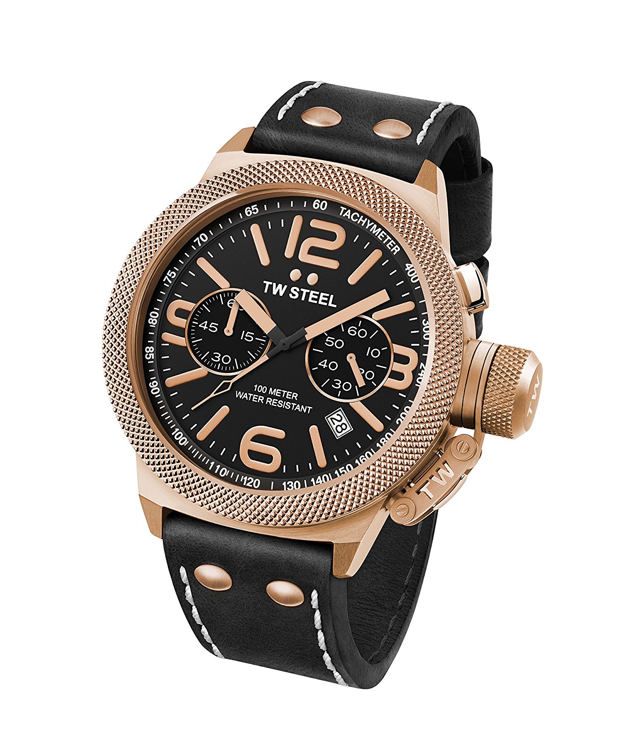 TW Steel Watches : CS73 Black Dial Leather Band Men Watch