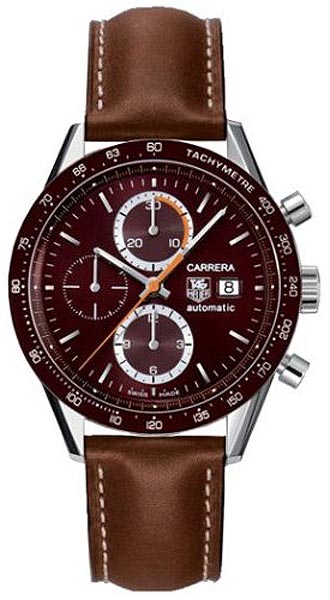 TAG Heuer Watches : CV2013.FC6206 Automatic Chronograph Date Brown Leather Men Watch