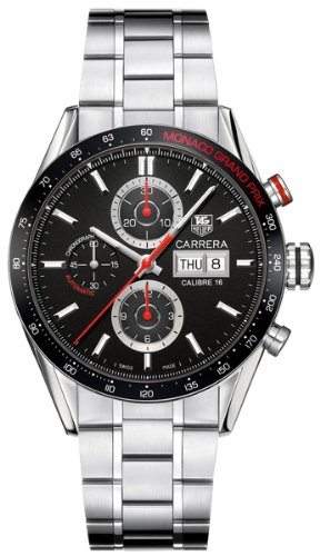 TAG Heuer Watches : CV2A1F.BA0796 Automatic Calibre 16 Polished Steinless Steel Black Chronograph With Day/date At 3 Dial Brushed With Polished Stainless Steel Band Limited Edition Men Watch