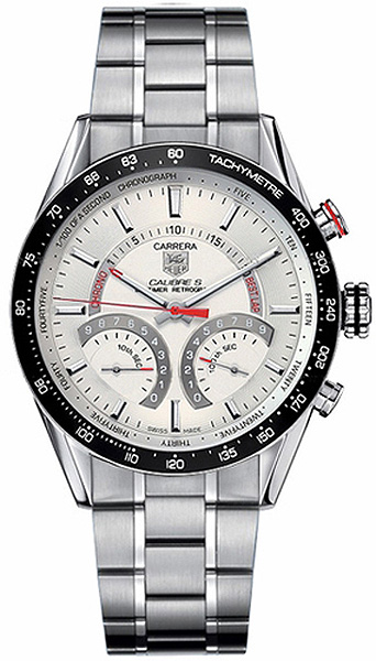 TAG Heuer Watches : CV7A11.BA0795 Calibre S Electro-Mechanical Lap Timer Stainless Steel Men Watch