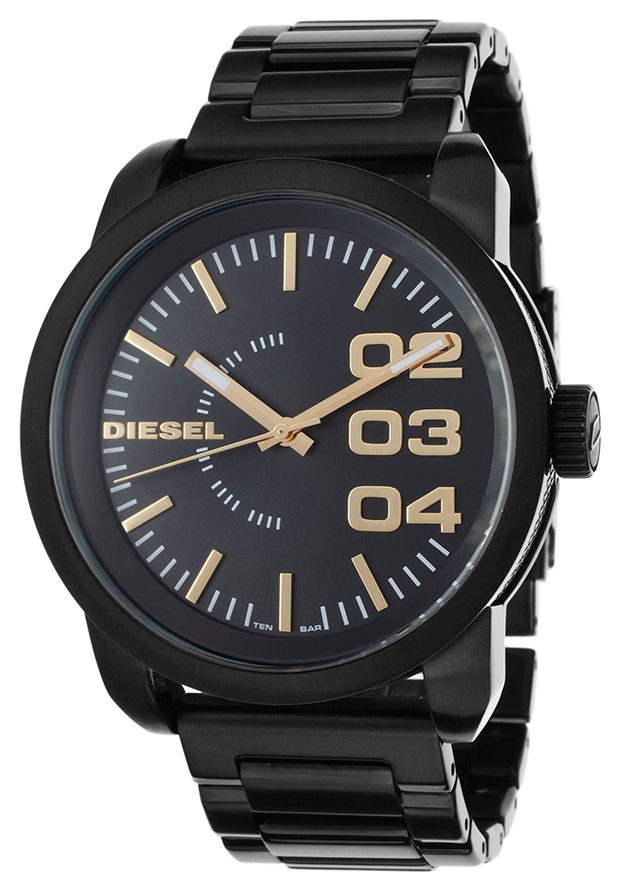 Diesel Watches : DZ1566 Quartz Analog Black Dial Stainless Steel Men Watch